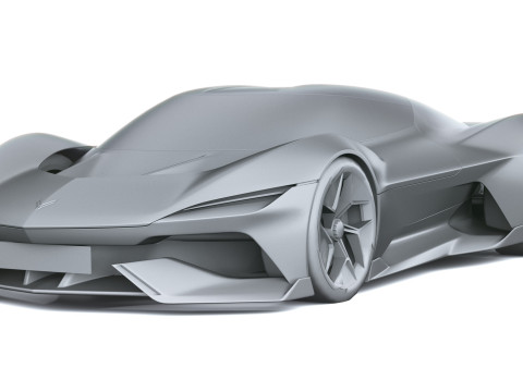 Chevrolet Corvette CX Concept 2025 LowPoly Modello 3D