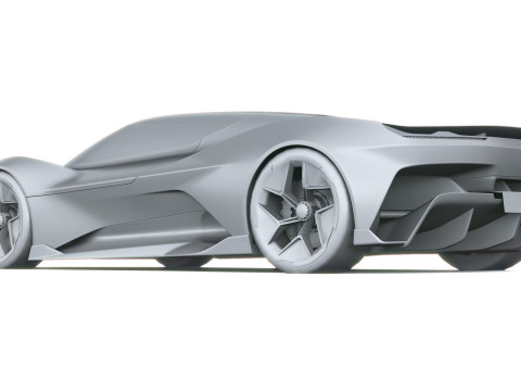 Chevrolet Corvette CX Concept 2025 LowPoly Modello 3D