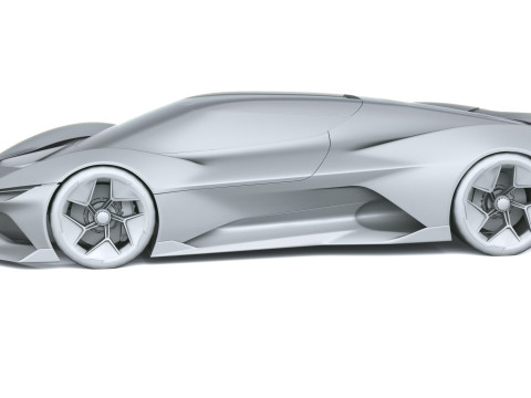 Chevrolet Corvette CX Concept 2025 LowPoly Modello 3D