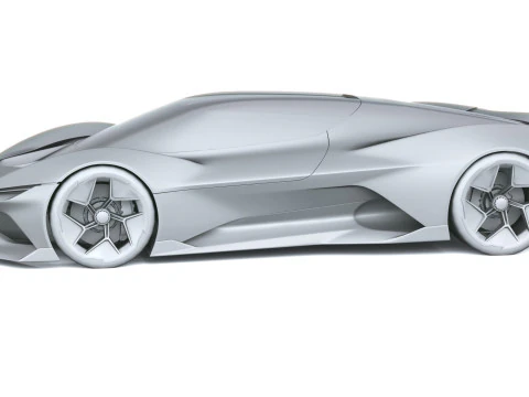 Chevrolet Corvette CX Concept 2025 LowPoly Modelo 3D