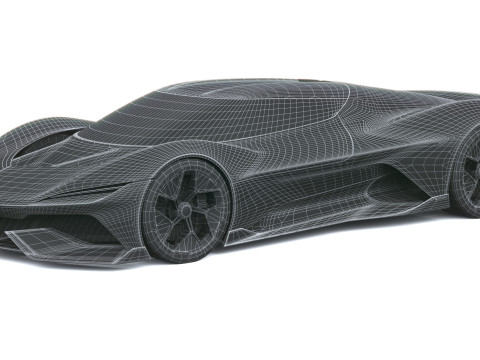 Chevrolet Corvette CX Concept 2025 LowPoly Modello 3D