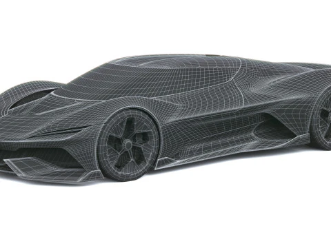 Chevrolet Corvette CX Concept 2025 LowPoly Modelo 3D