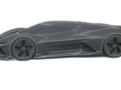 Chevrolet Corvette CX Concept 2025 LowPoly Modello 3D