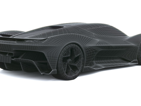 Chevrolet Corvette CX Concept 2025 LowPoly Modello 3D