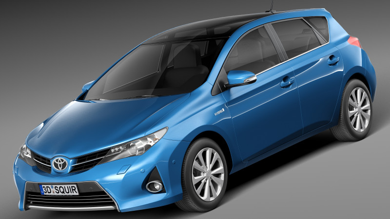 Toyota Auris 2013 3D Model .c4d .max .obj .3ds .fbx .stl .blend 