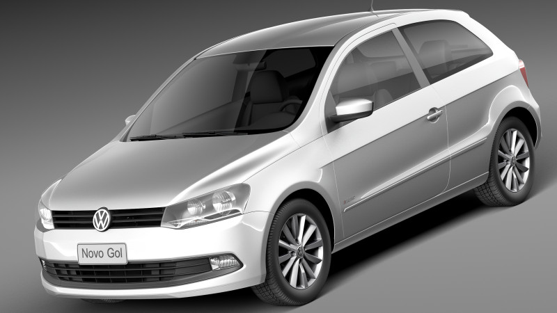 Volkswagen Gol 2013 3D 模型 .c4d .max .obj .3ds .fbx .stl .blend