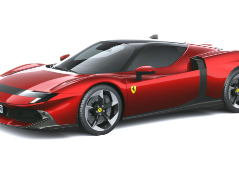 Ferrari 849 Testarossa 2026 LowPoly 3D Model