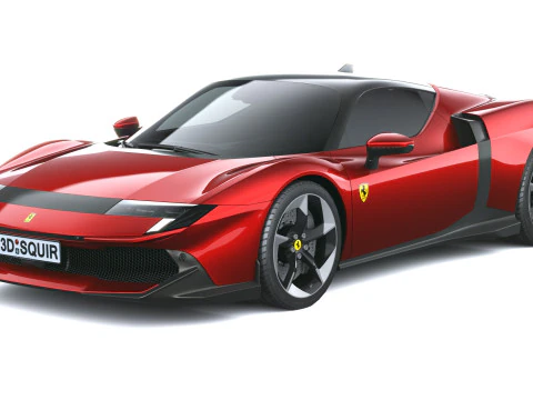 Ferrari 849 Testarossa 2026 LowPoly Modello 3D
