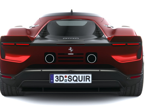 Ferrari 849 Testarossa 2026 LowPoly 3D Model