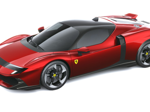 Ferrari 849 Testarossa 2026 LowPoly 3D Model