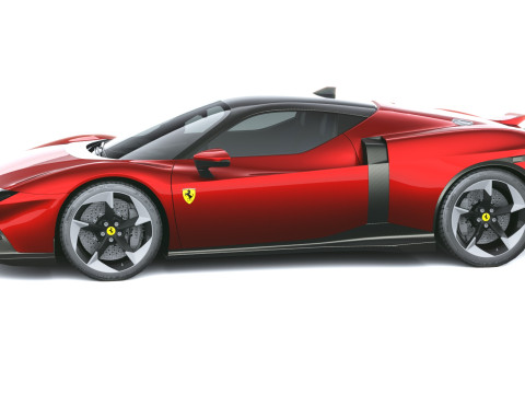 Ferrari 849 Testarossa 2026 LowPoly 3D Model