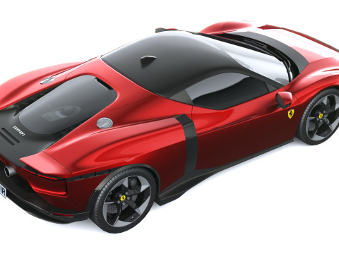 Ferrari 849 Testarossa 2026 LowPoly 3D Model