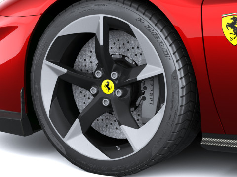 Ferrari 849 Testarossa 2026 LowPoly 3D Model