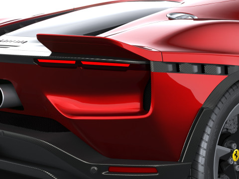 Ferrari 849 Testarossa 2026 LowPoly 3D Model