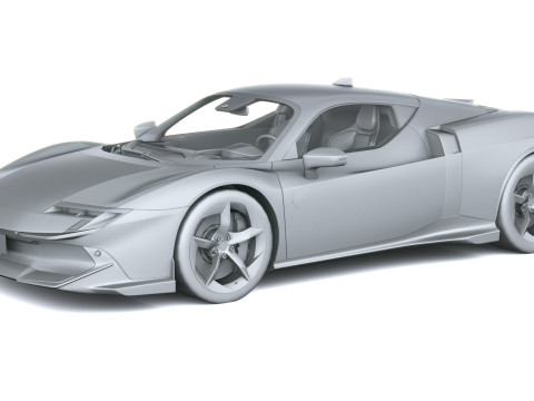 Ferrari 849 Testarossa 2026 LowPoly 3D Model