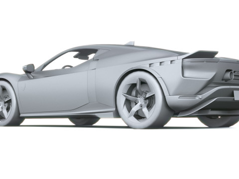 Ferrari 849 Testarossa 2026 LowPoly 3D Model