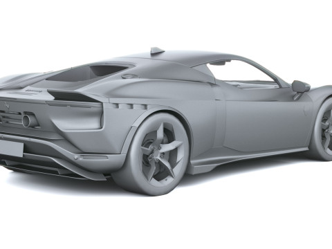 Ferrari 849 Testarossa 2026 LowPoly 3D Model