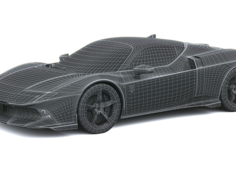 Ferrari 849 Testarossa 2026 LowPoly 3D Model