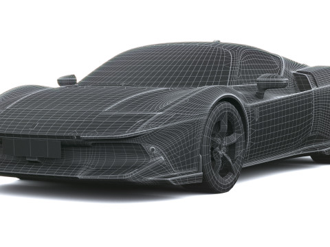 Ferrari 849 Testarossa 2026 LowPoly 3D Model