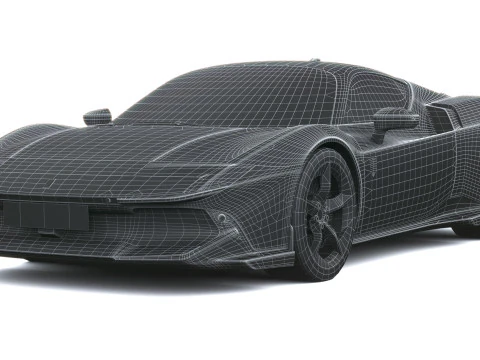 Ferrari 849 Testarossa 2026 LowPoly Modello 3D