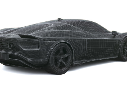 Ferrari 849 Testarossa 2026 LowPoly 3D Model