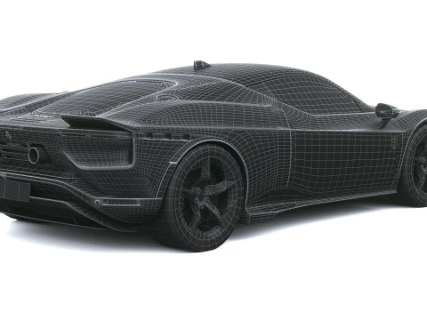 Ferrari 849 Testarossa 2026 LowPoly Modello 3D