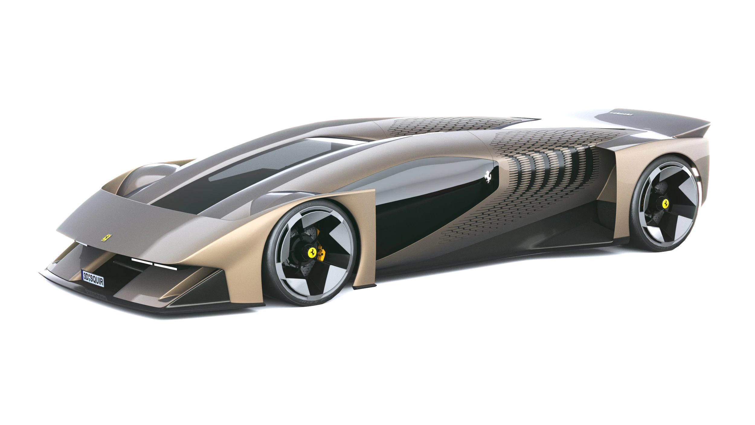 Ferrari F76 Concept 2025 LowPoly 3D Model .c4d .max .obj .3ds .fbx .stl .blend 