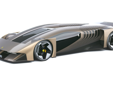 Ferrari F76 Concept 2025 LowPoly 3D Model