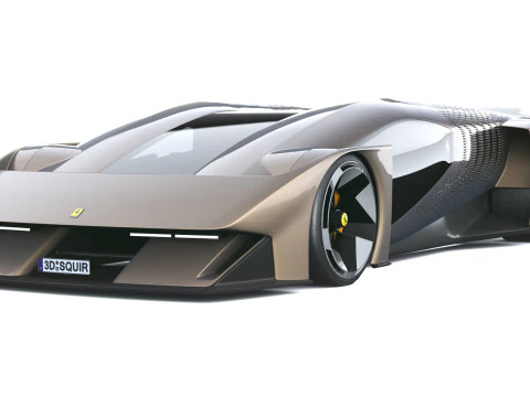 Ferrari F76 Concept 2025 LowPoly 3D Model
