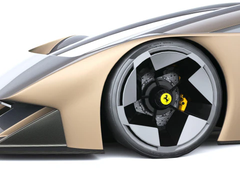 Ferrari F76 Concept 2025 LowPoly 3D Model