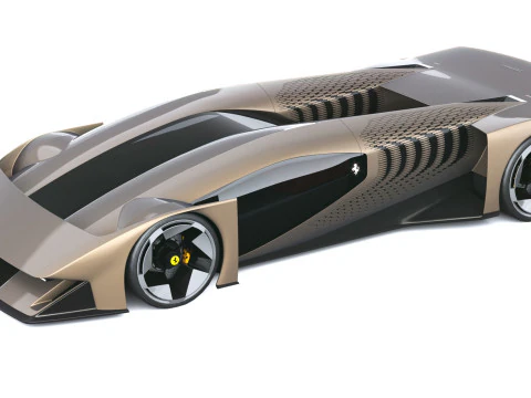 Ferrari F76 Concept 2025 LowPoly 3D Model