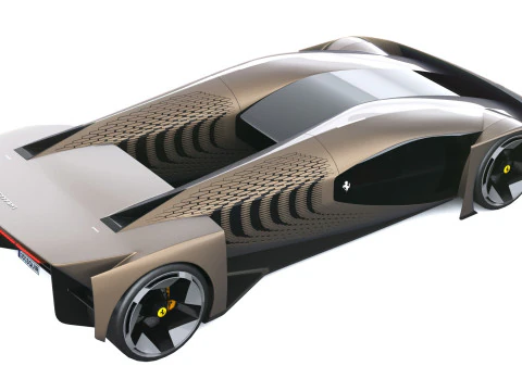 Ferrari F76 Concept 2025 LowPoly 3D Model