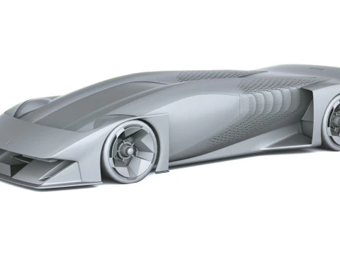 Ferrari F76 Concept 2025 LowPoly 3D Model