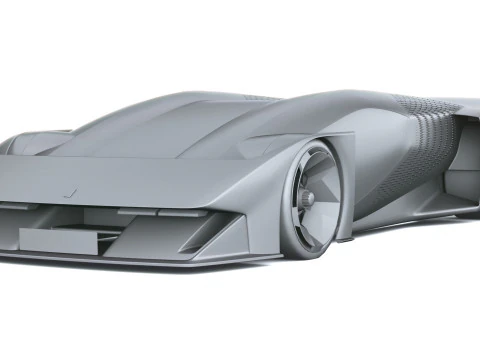 Ferrari F76 Concept 2025 LowPoly 3D Model