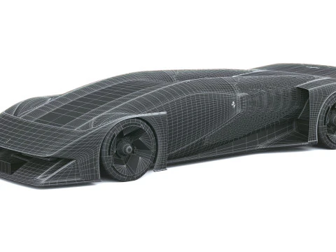Ferrari F76 Concept 2025 LowPoly 3D Model