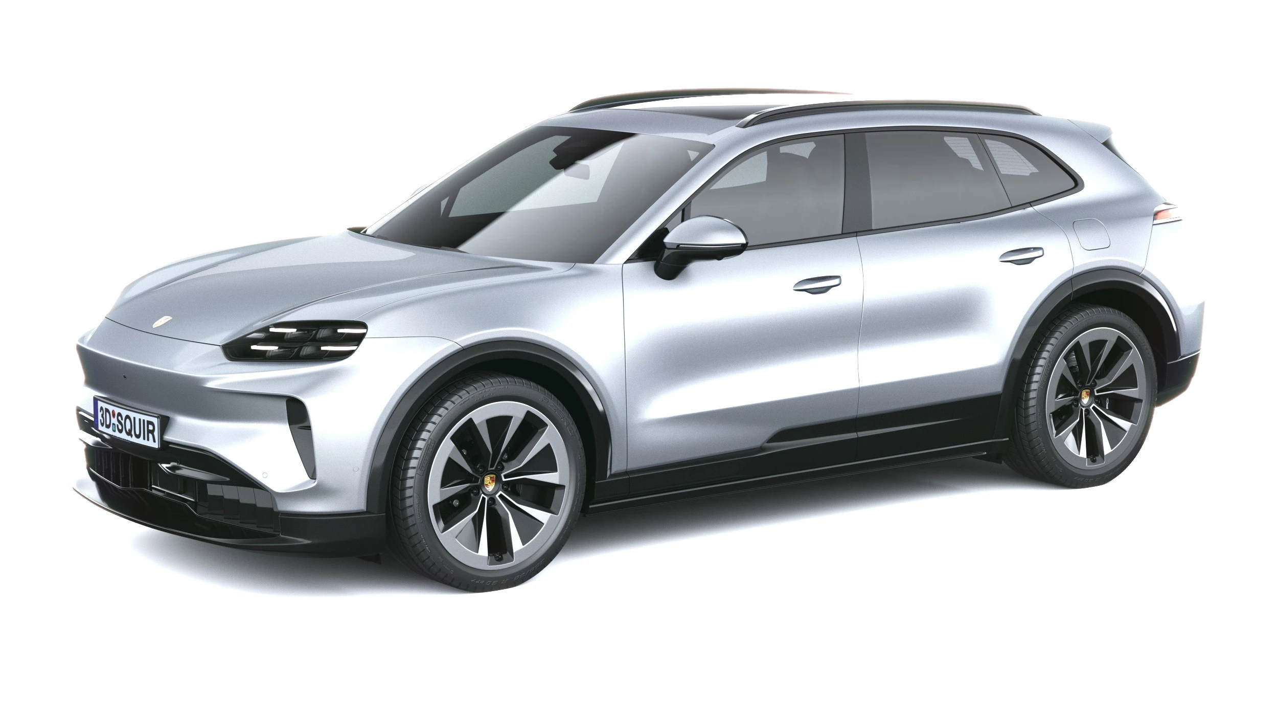 Porsche Cayenne Electric 2027 3D Model .c4d .max .obj .3ds .fbx .stl .blend