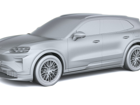 Porsche Cayenne Turbo El&eacute;trico 2027 Modelo 3D