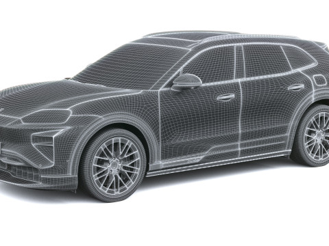Porsche Cayenne Turbo El&eacute;trico 2027 Modelo 3D