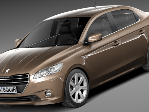 Peugeot 301 2013 3D Model