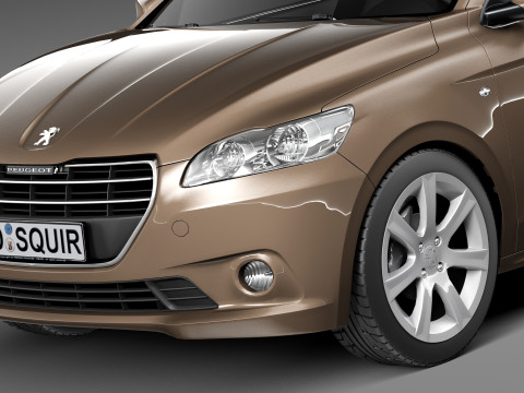Peugeot 301 2013 3D Модель