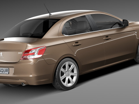 Peugeot 301 2013 3D Модель