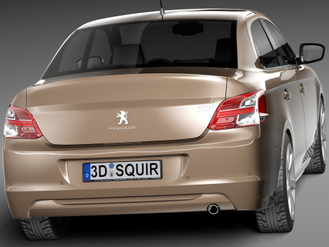 Peugeot 301 2013 3D Модель