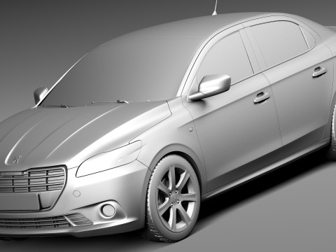 Peugeot 301 2013 3D Модель