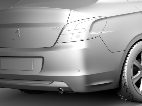Peugeot 301 2013 3D Модель