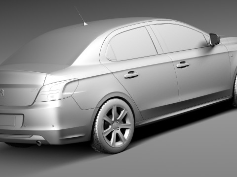 Peugeot 301 2013 3D Модель