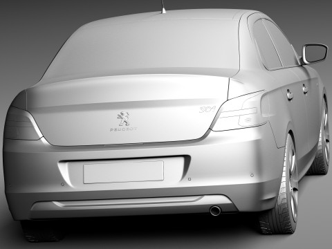 Peugeot 301 2013 3D Модель