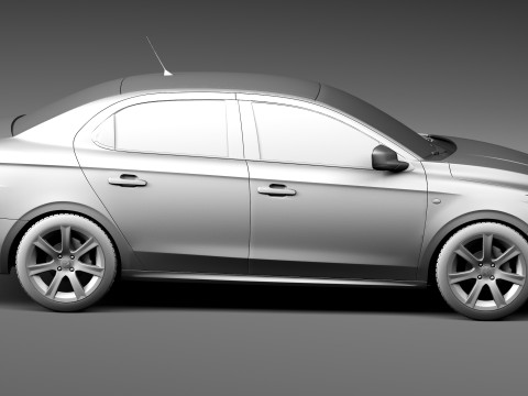 Peugeot 301 2013 3D Модель