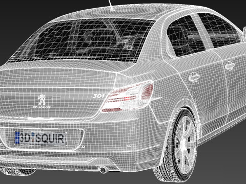 Peugeot 301 2013 3D Модель