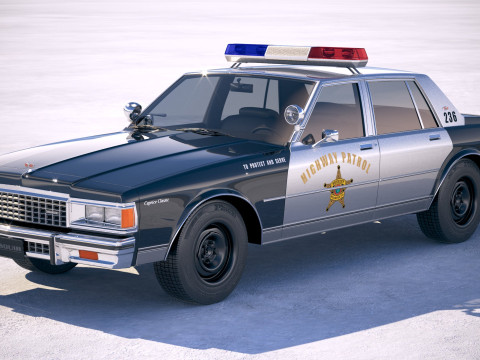 Chevrolet Caprice Police Car 1978 3D Model