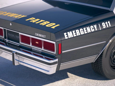 Chevrolet Caprice Police Car 1978 3D Model